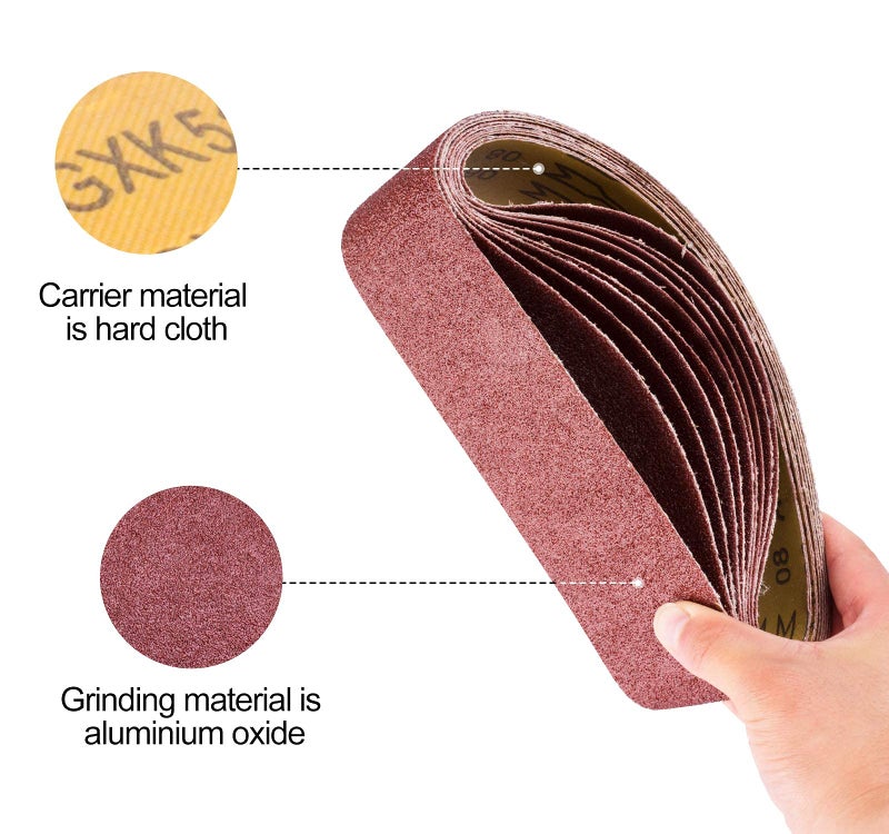 S SATC 20 PCS Sanding Belts 3x21Inch Aluminum Oxide Belt Sander Sanding Belts 40/60/80/120/150/240/400 Assorted Grits Sanding Belts for Belt Sander - Image 4